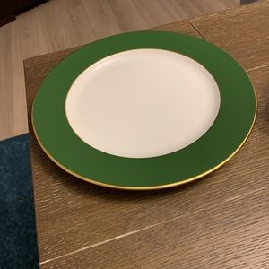 Bernardaud Limoges France Dk Green Granite Emerald Charger/Service Plate 11 5/8”